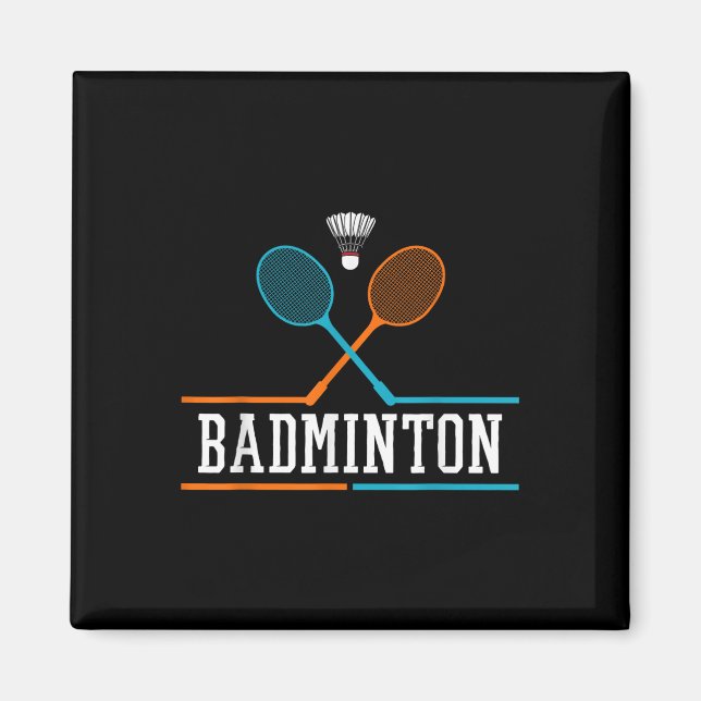 Badminton Racket Shuttle Team Coach Badminton Play Magnet (Front)