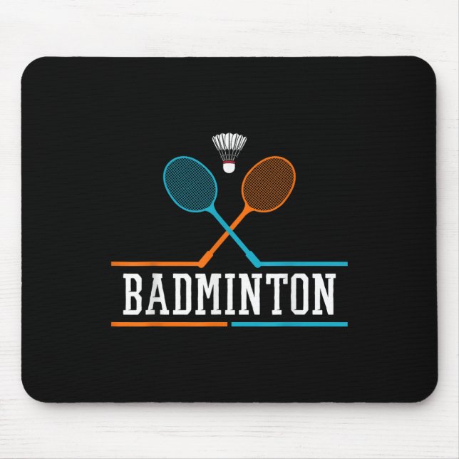 Badminton Racket Shuttle Team Coach Badminton Play Mouse Pad (Front)