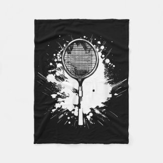Badminton Racket Streetart Fleece Blanket