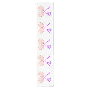 Badminton Rackets Shuttlecock Birdie Ombre Short Table Runner