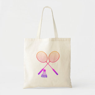Badminton Rackets Shuttlecock Birdie Ombre Tote Bag