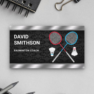 Badminton Rackets Shuttlecock Professional Coach Business Card