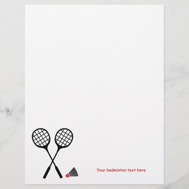 Badminton racquet and shuttlecock custom flyer (Front)