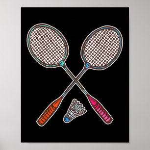 Badminton Racquet And Shuttles Professional Badmin Poster