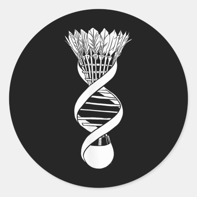 Badminton - Racquet Court Racket Shuttle Its In My Classic Round Sticker (Front)