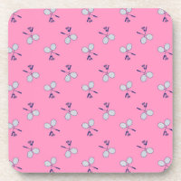 Badminton Racquet Pattern Pink