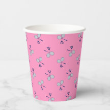 Badminton Racquet Pattern Pink