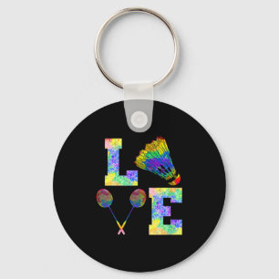 Badminton Racquet Sport Strokes Love Key Ring