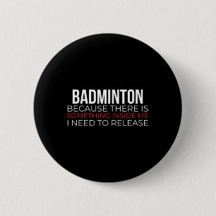 Badminton Racquet Sports Feather Ball Shuttle 6 Cm Round Badge