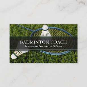 Badminton Raquet -  School Coach Business Card