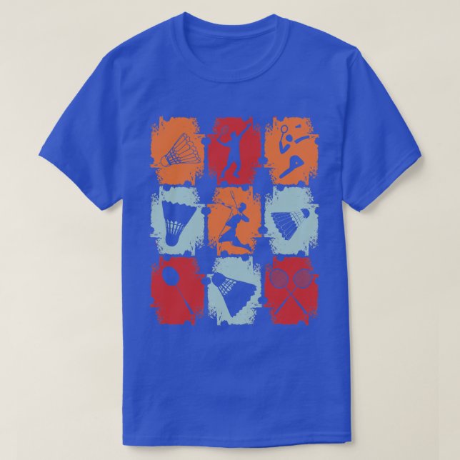 Badminton Retro 3 T-Shirt (Design Front)