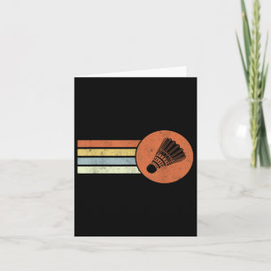 Badminton Retro Birdie Smash Shuttle Vintage Badmi Card
