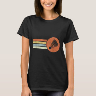 Badminton Retro Birdie Smash Shuttle Vintage Badmi T-Shirt
