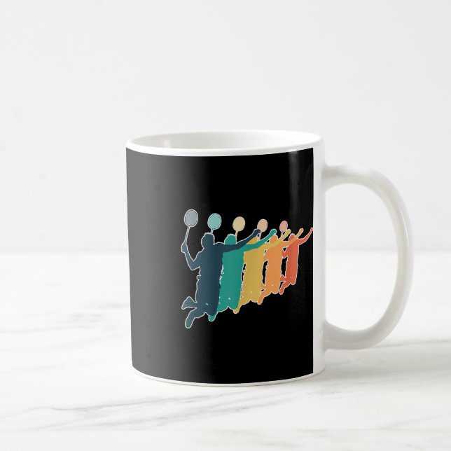 Badminton Retro Racket  Coffee Mug (Right)