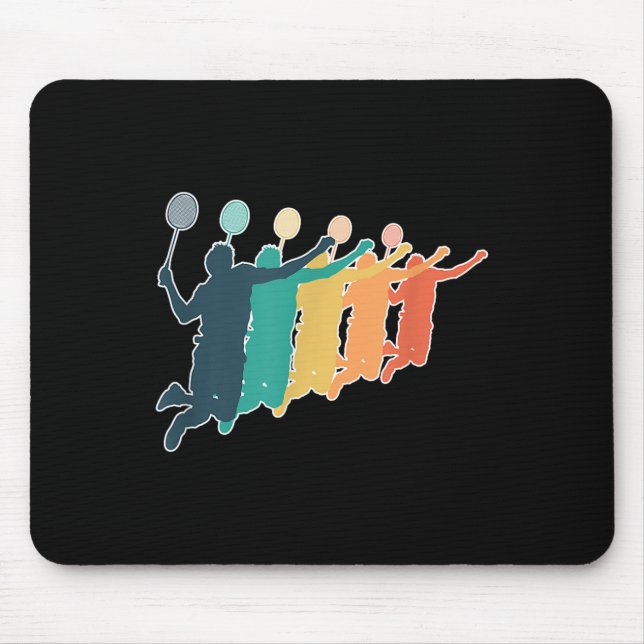 Badminton Retro Racket  Mouse Pad (Front)