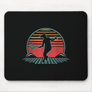 Badminton Retro Vintage 70s 80s Style Player Gift  Mouse Pad