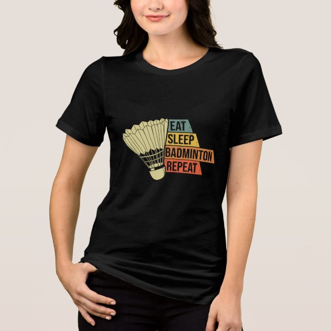 Badminton Retro Vintage Tri-Blend Shirt (Front)