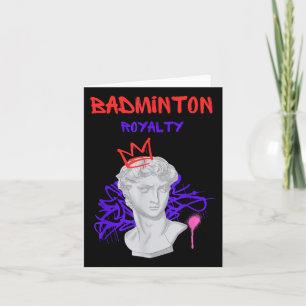 Badminton Royalty Greek Statue Champion Athlete Pl Card