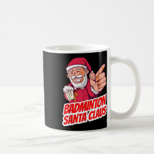 Badminton Santa Claus Christmas Holiday - Badminto Coffee Mug