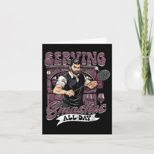 Badminton Serving Smashes All Day Card