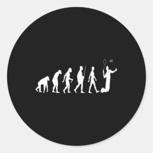 Badminton Shirt Badminton Evolution Of Badminton T Classic Round Sticker