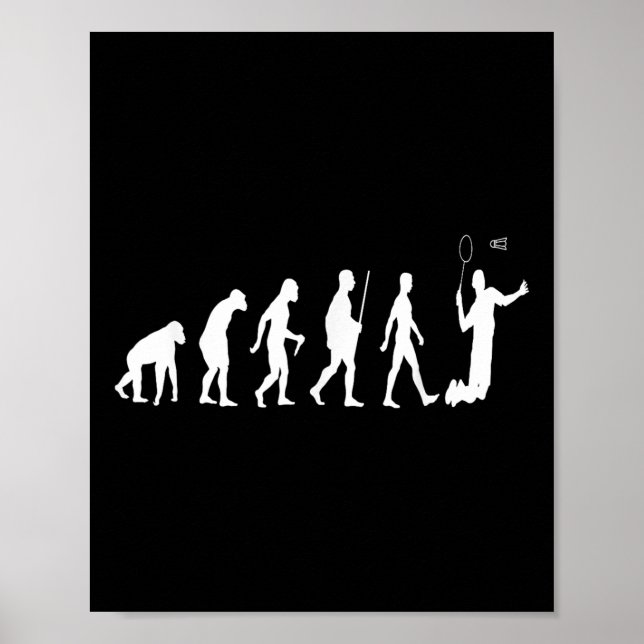 Badminton Shirt Badminton Evolution Of Badminton T Poster (Front)