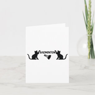 Badminton Shuttle And Cats - Cool Badminton Shuttl Card