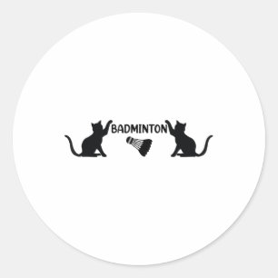 Badminton Shuttle And Cats - Cool Badminton Shuttl Classic Round Sticker