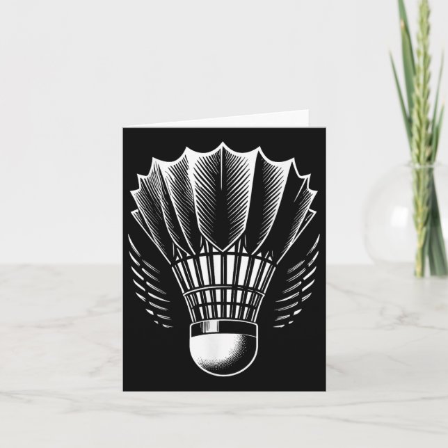 Badminton Shuttle Badminton Lover  Card (Front)