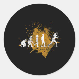 Badminton Shuttle Badminton Player Evolution Classic Round Sticker