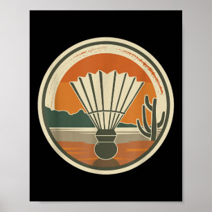 Badminton Shuttle Badmintonist  Poster