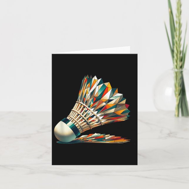 Badminton Shuttle  Card (Front)