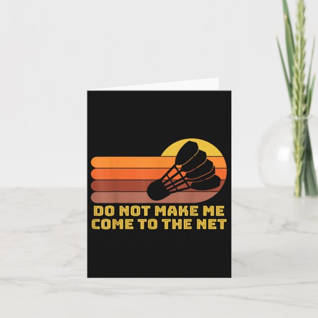 Badminton Shuttle  Card (Front)