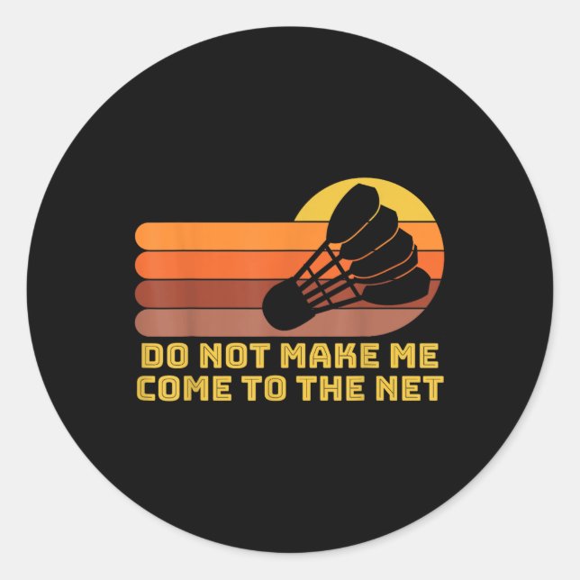 Badminton Shuttle  Classic Round Sticker (Front)