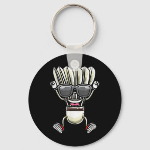 Badminton Shuttle Dancing Key Ring