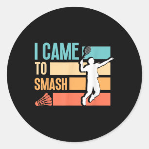Badminton Shuttle Enthusiast Sports Racket Coach T Classic Round Sticker