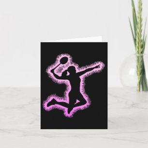 Badminton Shuttle Girls Women Card