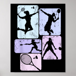 Badminton Shuttle Girls Women Poster