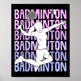 Badminton Shuttle Girls Women Poster