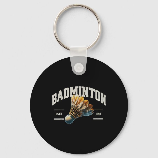 Badminton Shuttle  Key Ring (Front)