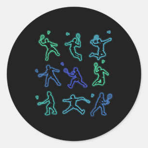 Badminton Shuttle Kids Youth Boys Classic Round Sticker