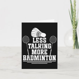 Badminton Shuttle Less Talking Badminton Player Card