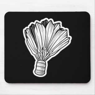 Badminton Shuttle Line Art Mouse Pad