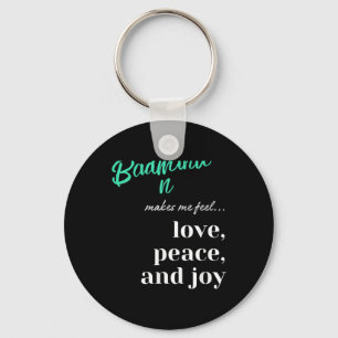 Badminton Shuttle Love Peace Joy Racket Sport Key Ring