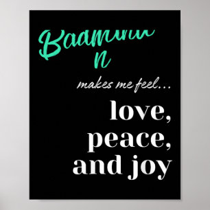 Badminton Shuttle Love Peace Joy Racket Sport Poster
