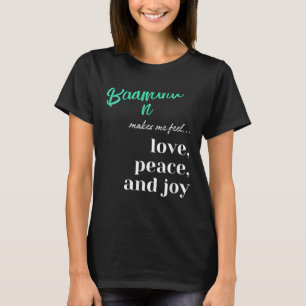 Badminton Shuttle Love Peace Joy Racket Sport  T-Shirt