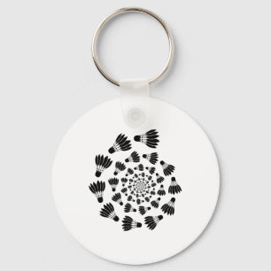 Badminton Shuttle Love Team Player Coach  Key Ring