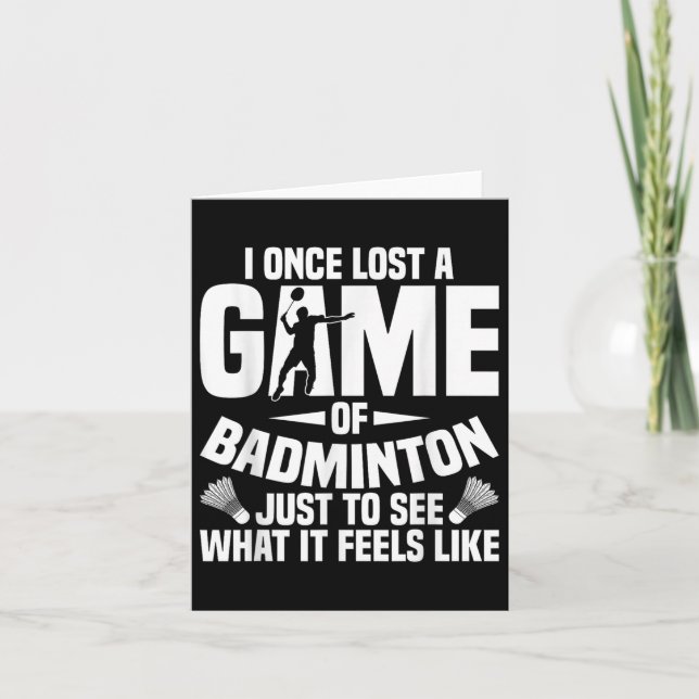 Badminton Shuttle Once Lost Shuttle Player Badmint Card (Front)