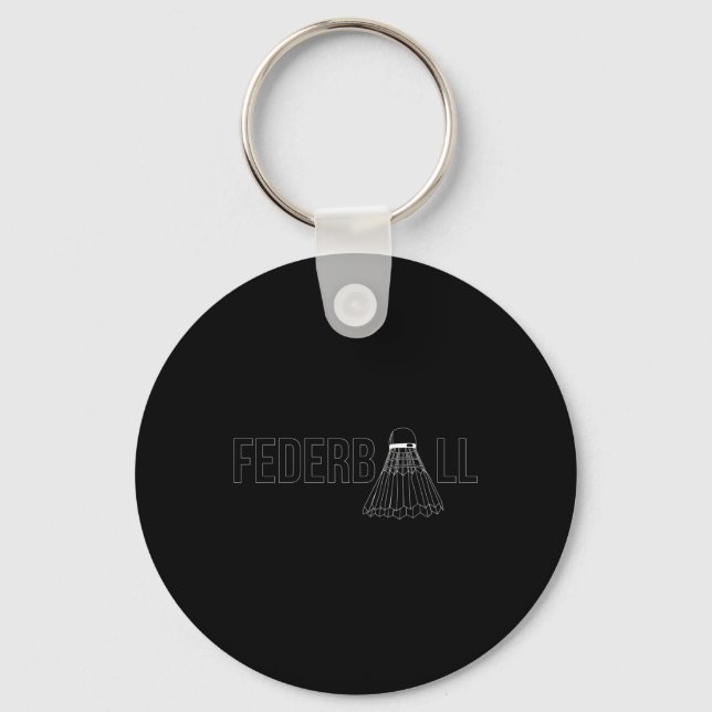 Badminton Shuttle Player Coach Trainer  Key Ring (Front)