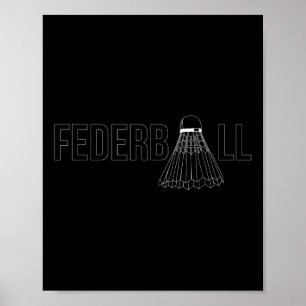 Badminton Shuttle Player Coach Trainer Poster